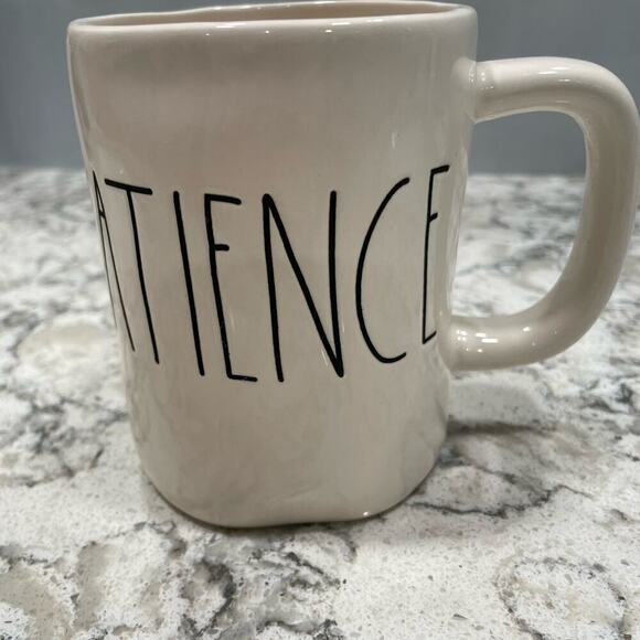 Rae Dunn mug coffee tea farmhouse country chic PATIENCE - Picture 2 of 4